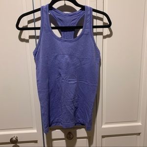 Lululemon swiftly tank top light blue size 6